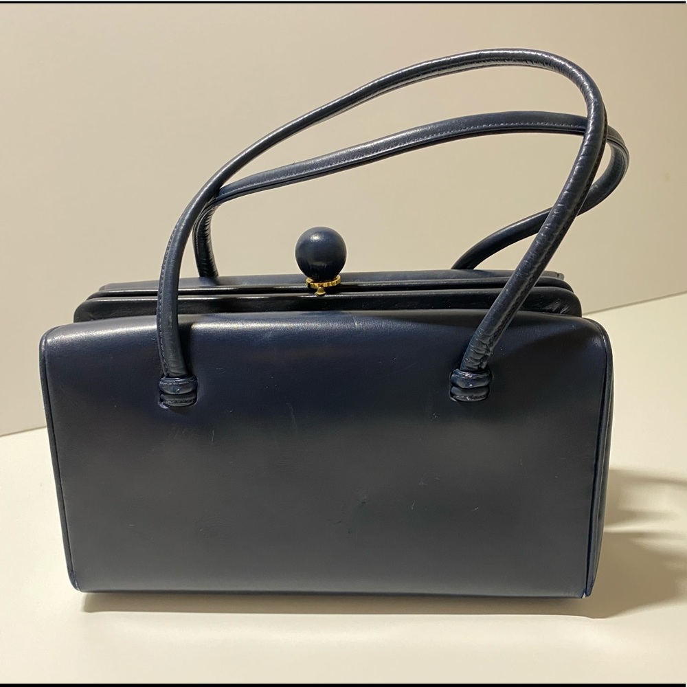 Vintage Navy Petite Satchel